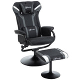 Racing Style Recliner Gaming Chair Set with Footrest - Ergonomic Video Game Seat with Headrest & Lumbar Support, Adjustable Backrest - Comfortable Gaming and Relaxation for Enthusiasts