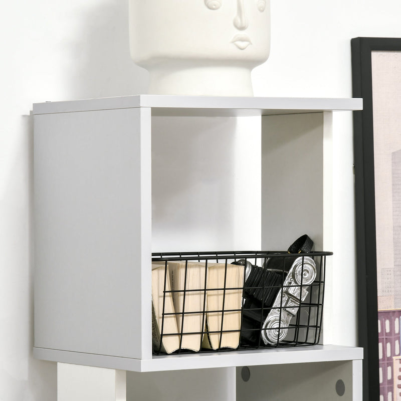 5-Tier Modern Bookshelf - Freestanding Light Grey Bookcase for Storage and Display - Ideal for Home Office, Living Room, or Study Organization
