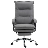 Ergonomic Heated Recliner - Vibrating Massage Office Chair with Plush Microfiber, Extendable Footrest, and Padded Armrests - Stress Relief Seating Solution for Professionals