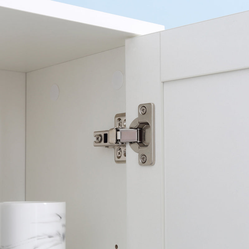 Slimline Freestanding Bathroom Cabinet with Mirror - Tall Storage Unit with Adjustable Shelving - Space-Saving Organizer for Narrow Spaces