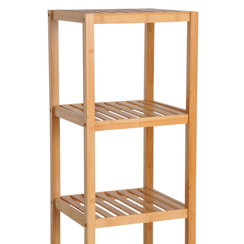 Freestanding 140cm Tall Storage Cabinet - 3 Shelves Cupboard for Bathroom & Kitchen Organization - Home Utility Organizer for Space Saving
