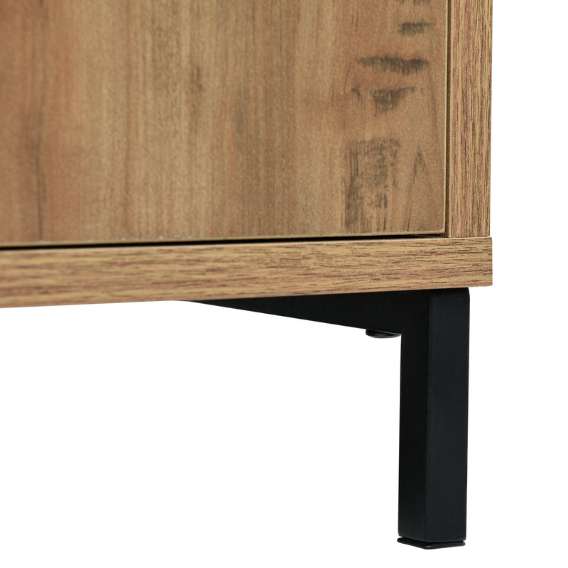 Modern Dark Oak Sideboard - Spacious Living Room Cabinet with 2 Doors & 3 Drawers, Adjustable Shelf - Elegant Storage Solution for Home Organization, 120x40x76 cm