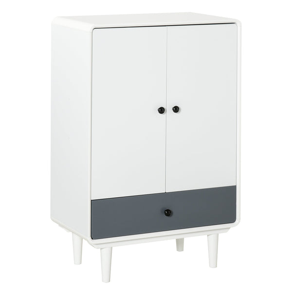Bedside Storage Cabinet with Drawer and Doors - Modern Organizer for Bedroom and Living Room - Sleek Space-Saving Design for Home Essentials