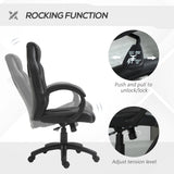 Faux Leather High-Back Computer Chair - Ergonomic Swivel Office Chair with Wheels and Armrests, Black - Ideal for Home Office Comfort and Style