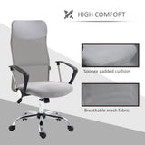 Ergonomic Mesh Office Chair with Adjustable Height and Tilt - Light Grey Comfort Seating Solution - Ideal for Home and Office Use