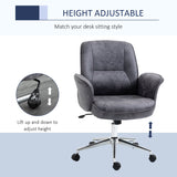 Ergonomic Swivel Desk Chair - Adjustable Mid-Back Office Chair for Work and Study - Ideal for Home Office and Students, Charcoal Grey