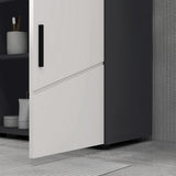 Under Sink Storage Cabinet - Bathroom Vanity Unit with Shelf, Double Doors, 60x30x60 cm in Light Grey - Ideal Space Saver for Bathroom Essentials