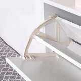 3-Drawer Footwear Organizer - Chipboard Construction in Elegant White - Space-Saving Solution for Shoe Clutter