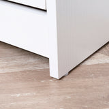 3-Drawer Footwear Organizer - Chipboard Construction in Elegant White - Space-Saving Solution for Shoe Clutter
