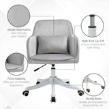 Ergonomic Velvet Office Chair with Massage - Rechargeable Vibration Lumbar Support, Smooth-Rolling Casters - Comfort for Home Office and Remote Work