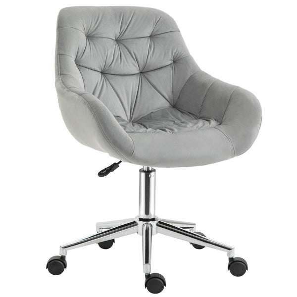 Velvet Ergonomic Home Office Chair - Comfy Computer Desk Chair with Adjustable Height & Supportive Arm/Back - Ideal for Extended Work Sessions