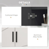 Under Sink Storage Cabinet - Bathroom Vanity Unit with Shelf, Double Doors, 60x30x60 cm in Light Grey - Ideal Space Saver for Bathroom Essentials