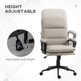 Ergonomic High Back Office Chair - PU Leather, Dual-Tier Padding, Swivel Wheels, Adjustable Height - Comfortable Desk Seating for Professionals