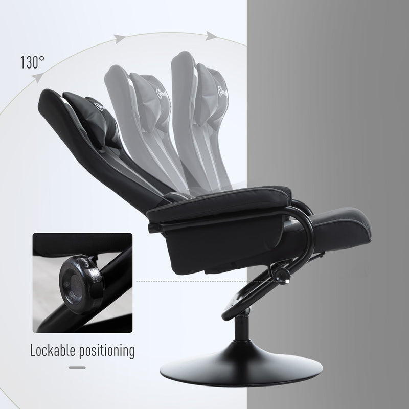 Racing Style Recliner Gaming Chair Set with Footrest - Ergonomic Video Game Seat with Headrest & Lumbar Support, Adjustable Backrest - Comfortable Gaming and Relaxation for Enthusiasts