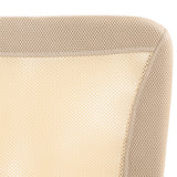 Mesh Office Chair with Adjustable Height - Armless Swivel Desk Chair with Wheels - Ideal for Study & Work Comfort, Beige