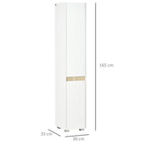 Adjustable 5-Tier Tallboy Bathroom Storage - Modern Freestanding Cabinet with Adjustable Shelves - Space-Saving Organizer for Toiletries and Towels