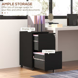 Heavy-Duty Steel Mobile File Cabinet with Lock - 2-Drawer Vertical Storage Organizer, Adjustable Hanging Bar for A4/Legal/Letter - Secure Office Document Management