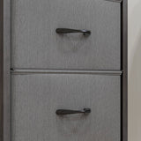4-Tier Industrial Bookcase with Fabric Drawers - Rustic Brown Storage Shelf with Metal Frame for Versatility - Ideal for Living Room and Bedroom Organization