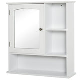 Wall Mounted Bathroom Cabinet with Mirror - Adjustable Shelving Storage Organizer for Home - Ideal for Bathroom, Kitchen, Bedroom Spaces