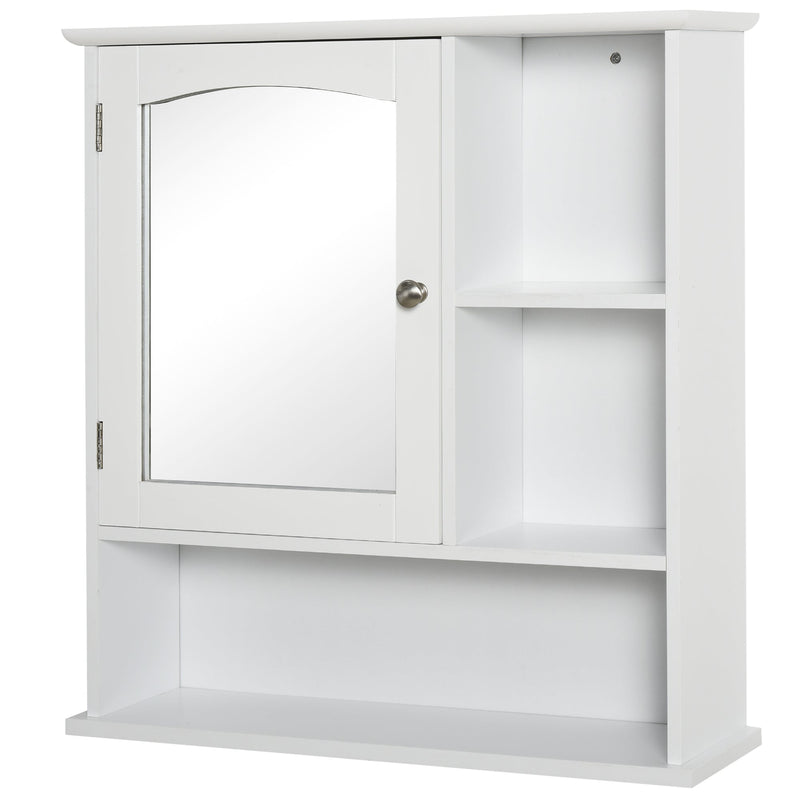 Wall Mounted Bathroom Cabinet with Mirror - Adjustable Shelving Storage Organizer for Home - Ideal for Bathroom, Kitchen, Bedroom Spaces