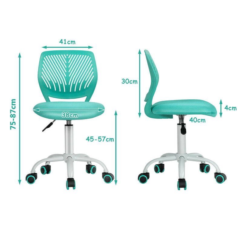 Blue Kids Height Adjustable Chair - Ergonomic Computer/Office Seating - Perfect for Growing Children's Comfort and Posture Support