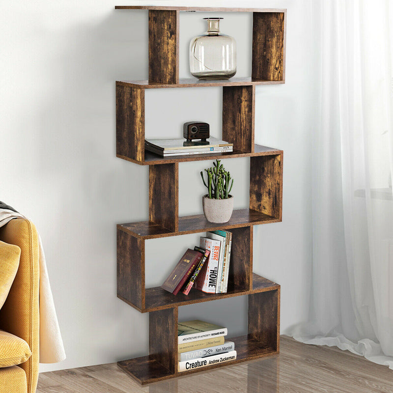 5-tier Wooden Bookshelf
