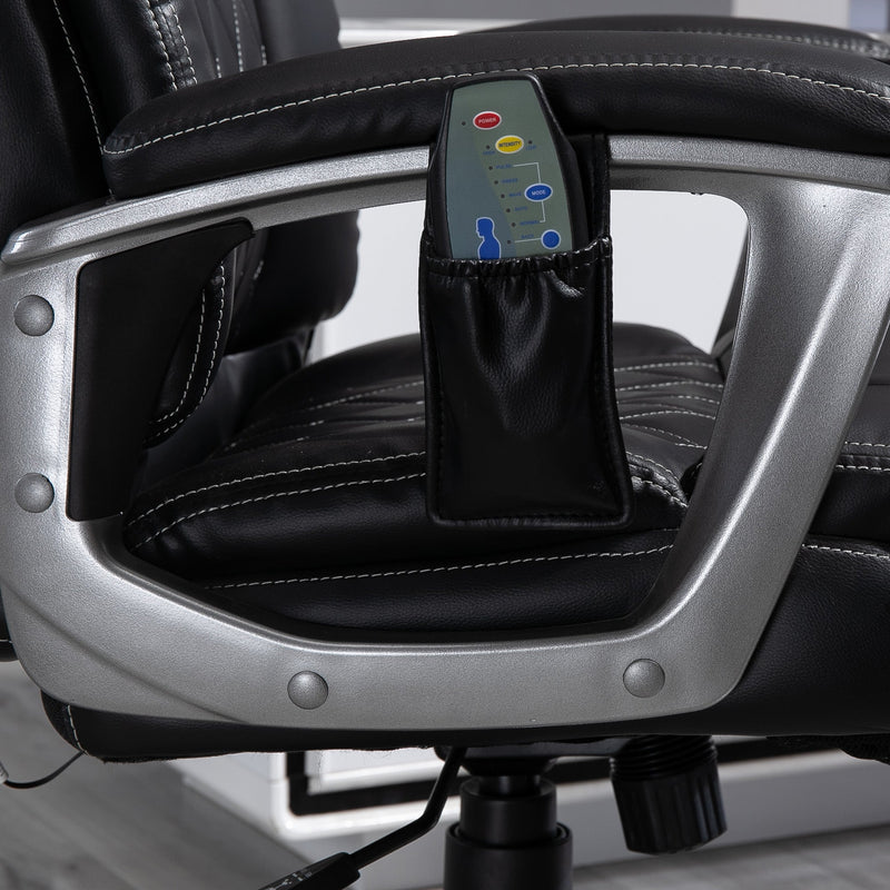 Ergonomic High-Back Massaging Office Chair with Armrests - 6-Point Vibration, Adjustable Height Executive Seat - Ideal for Stress Relief and Comfort in the Workplace