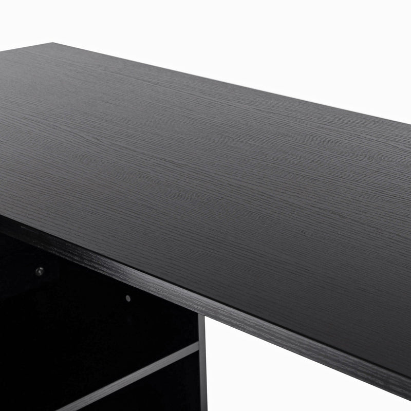 L-Shaped Computer Desk with Drawers and File Cabinet - Spacious Workstation for Home Office - Ideal for Organization and Comfortable Working Environment