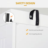 Traditional Kitchen Cupboard - Freestanding Storage Cabinet with Drawer, Doors, and Adjustable Shelves in White - Ideal for Home Organization and Styling