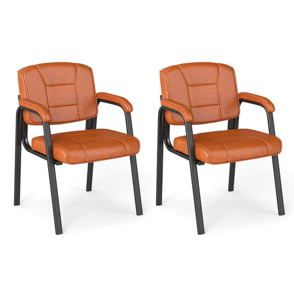 Set of 2 Big and Tall Guest Chair Waiting Room Chairfor Reception Meeting-