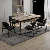Waiting Room Chairs, Set of 2 - Black Metal Frame with Comfortable Padded Armrests - Ideal for Reception Areas and Offices