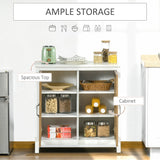Distressed White Kitchen Sideboard - Glass Door Accent Cupboard with Adjustable Shelf Storage - Elegant Organization for Dining and Living Areas