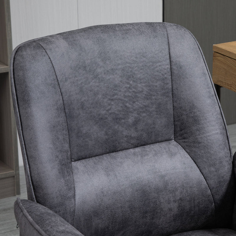 Ergonomic Swivel Desk Chair - Adjustable Mid-Back Office Chair for Work and Study - Ideal for Home Office and Students, Charcoal Grey