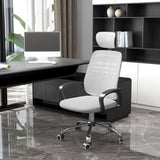Ergonomic Mesh Office Chair with Adjustable Headrest and Armrests - Lumbar Support for Comfortable Work Seating - Ideal for Home and Office Use