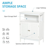 Freestanding Wooden Bathroom Cabinet - Spacious Storage Organizer with Double Shutter Doors, Cupboard Design - Elegant Home Furniture for Bathroom Essentials and Linens
