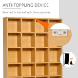 Media Storage Organizer - 480 CD / 312 DVD Capacity Wooden Rack with 4 Adjustable Shelves - Ideal for Bookcase and Display Unit