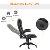 Executive Massage Office Chair - High Back PU Leather with Heat, Tilt, and Reclining Features - Ergonomic Design for Enhanced Comfort in Workspaces
