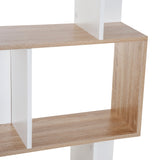 5-Tier S-Shaped Bookcase - Modern Storage Display Shelving Unit, Room Divider - Ideal for Home and Office Organization