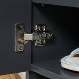 Modern 2-Door Shoe Organizer with Open Shelf - Adjustable Hallway Cupboard Fits 15 Pairs, Entryway Shoe Storage - Ideal for Home Clutter Reduction and Space Saving