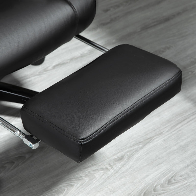 Ergonomic High-Back Executive Chair - Swivel Recliner Office Chair with PU Leather, Footrest & Wheels - Adjustable Height & Comfort for Home Office Use