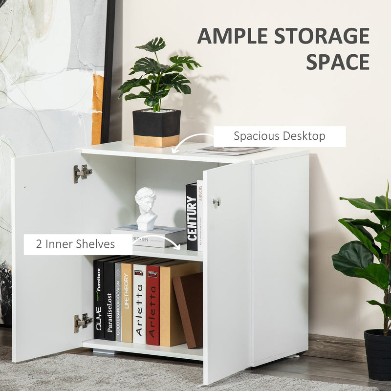 Wooden Storage Cabinet with Shelves and Doors - Versatile Sideboard and Freestanding Cupboard for Kitchen and Living Space - Ideal for Organizing Home Essentials