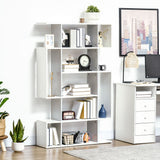 5-Tier Modern Bookcase with 13 Open Shelves - Freestanding Decorative Storage for Home Office, Study - Ideal for Organization and Display, White
