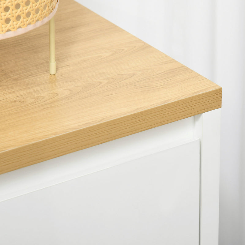 Kitchen Storage Sideboard - Double-Door Cabinet with Adjustable Shelf - Ideal for Living Room and Entryway Organization