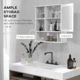 Wall Mounted Bathroom Cabinet with Mirror - Adjustable Shelving Storage Organizer for Home - Ideal for Bathroom, Kitchen, Bedroom Spaces