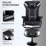 Racing Style Recliner Gaming Chair Set with Footrest - Ergonomic Video Game Seat with Headrest & Lumbar Support, Adjustable Backrest - Comfortable Gaming and Relaxation for Enthusiasts