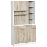 Storage Cabinet with Counter Top and Adjustable Shelves - Elegant Sideboard Unit with Drawers - Ideal for Dining Room and Living Room Organization