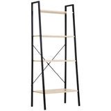 4-Tier Vintage Ladder Shelf - Rustic Wood Bookcase and Storage Rack for Plants and Decor - Ideal Display Unit for Home and Office