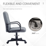 Swivel Executive Office Chair - PU Leather, Ergonomic Computer Desk Chair for Gaming and Office Work - Ideal for Professionals and Gamers in Grey