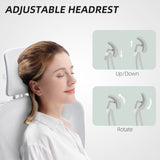 HOMCOM Executive Office Chair, Ergonomic Mesh Desk Chair with 3D Armrests, Rotatable Headrest, Adjustable Lumbar Support, Recliner Computer Swivel Chair with Footrest for Home Office, Grey