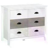 6-Drawer Side Cabinet Home Organizer - Spacious Storage Unit with Round Handles - Perfect for Bedroom & Living Room Organization
